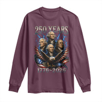 Founding Fathers USA 250th Anniversary Long Sleeve Shirt Vintage 250 Years 1776 2026 Patriotic Eagle American Flag