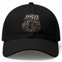 Retro Biker USA 250th Anniversary Baseball Cap Vintage Motorcycle American Flag Route 66 Highway