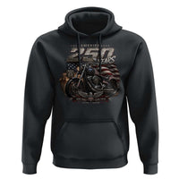 Retro Biker USA 250th Anniversary Hoodie Vintage Motorcycle American Flag Route 66 Highway