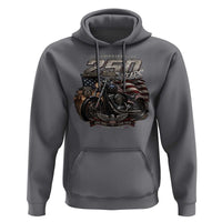 Retro Biker USA 250th Anniversary Hoodie Vintage Motorcycle American Flag Route 66 Highway