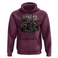 Retro Biker USA 250th Anniversary Hoodie Vintage Motorcycle American Flag Route 66 Highway