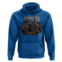 Retro Biker USA 250th Anniversary Hoodie Vintage Motorcycle American Flag Route 66 Highway