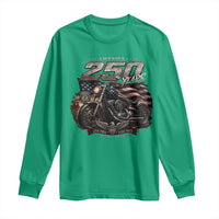 Retro Biker USA 250th Anniversary Long Sleeve Shirt Vintage Motorcycle American Flag Route 66 Highway