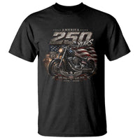 Retro Biker USA 250th Anniversary T Shirt Vintage Motorcycle American Flag Route 66 Highway