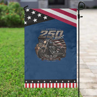 Retro Biker USA 250th Anniversary Patriotic Garden Flag Vintage Motorcycle American Flag Route 66 Highway