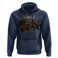Retro Biker USA 250th Anniversary Hoodie Vintage 250 Years 1776 2026 Patriotic Motorcycle American Flag
