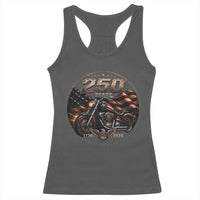Retro Biker USA 250th Anniversary Racerback Tank Top Vintage 250 Years 1776 2026 Patriotic Motorcycle American Flag