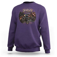 Retro Biker USA 250th Anniversary Sweatshirt Vintage 250 Years 1776 2026 Patriotic Motorcycle American Flag