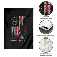 Bigfoot Sasquatch USA 250th Anniversary Garden Flag Retro Bigfoot Saw It All 250 Years 1776 2026 4th of July