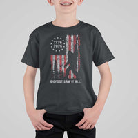Bigfoot Sasquatch USA 250th Anniversary T Shirt For Kid Retro Bigfoot Saw It All 250 Years 1776 2026 4th of July