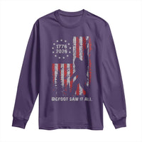 Bigfoot Sasquatch USA 250th Anniversary Long Sleeve Shirt Retro Bigfoot Saw It All 250 Years 1776 2026 4th of July