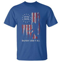 Bigfoot Sasquatch USA 250th Anniversary T Shirt Retro Bigfoot Saw It All 250 Years 1776 2026 4th of July
