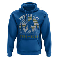 Retro Bigfoot Saw It All USA 250th Anniversary Hoodie 250 Years 1776 2026 4th of July Sasquatch Flag