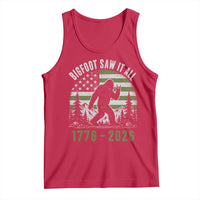 Retro Bigfoot Saw It All USA 250th Anniversary Tank Top 250 Years 1776 2026 4th of July Sasquatch Flag