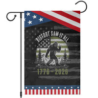 Retro Bigfoot Saw It All USA 250th Anniversary Patriotic Garden Flag 250 Years 1776 2026 4th of July Sasquatch Flag