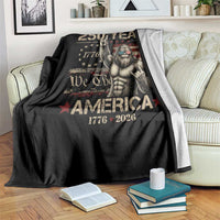 Bigfoot Sasquatch USA 250th Anniversary Throw Blanket Retro 250 Years 1776 2026 4th of July Independence Day