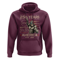 Bigfoot Sasquatch USA 250th Anniversary Hoodie Retro 250 Years 1776 2026 4th of July Independence Day
