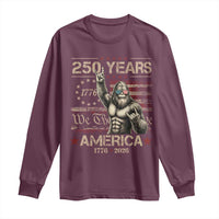 Bigfoot Sasquatch USA 250th Anniversary Long Sleeve Shirt Retro 250 Years 1776 2026 4th of July Independence Day