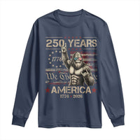 Bigfoot Sasquatch USA 250th Anniversary Long Sleeve Shirt Retro 250 Years 1776 2026 4th of July Independence Day