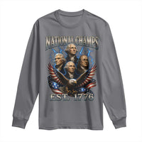 Founding Fathers USA 250th Anniversary Long Sleeve Shirt Vintage National Champions 250 Years Patriotic American Flag