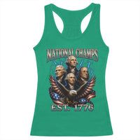 Founding Fathers USA 250th Anniversary Racerback Tank Top Vintage National Champions 250 Years Patriotic American Flag