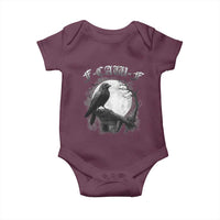 Black Crow F-Caw-F Baby Onesie Funny Raven Moon Gothic Adult Humor - Wonder Print Shop