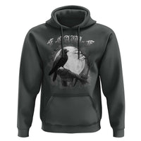 Black Crow F-Caw-F Hoodie Funny Raven Moon Gothic Adult Humor - Wonder Print Shop