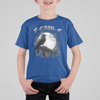 Black Crow F-Caw-F T Shirt For Kid Funny Raven Moon Gothic Adult Humor - Wonder Print Shop