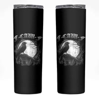 Black Crow F-Caw-F Skinny Tumbler Funny Raven Moon Gothic Adult Humor - Wonder Print Shop