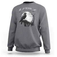 Black Crow F-Caw-F Sweatshirt Funny Raven Moon Gothic Adult Humor - Wonder Print Shop