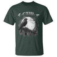 Black Crow F-Caw-F T Shirt Funny Raven Moon Gothic Adult Humor - Wonder Print Shop