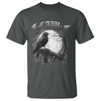 Black Crow F-Caw-F T Shirt Funny Raven Moon Gothic Adult Humor - Wonder Print Shop