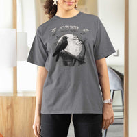 Black Crow F-Caw-F T Shirt For Women Funny Raven Moon Gothic Adult Humor - Wonder Print Shop