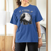 Black Crow F-Caw-F T Shirt For Women Funny Raven Moon Gothic Adult Humor - Wonder Print Shop