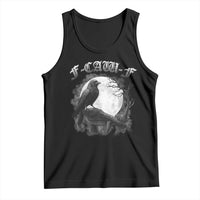 Black Crow F-Caw-F Tank Top Funny Raven Moon Gothic Adult Humor - Wonder Print Shop