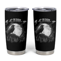 Black Crow F-Caw-F Tumbler Cup Funny Raven Moon Gothic Adult Humor - Wonder Print Shop