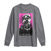 Plague Doctor Tarot Card Long Sleeve Shirt Mysterious Horror Death Occult Satanic - Wonder Print Shop