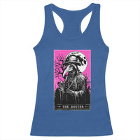 Plague Doctor Tarot Card Racerback Tank Top Mysterious Horror Death Occult Satanic - Wonder Print Shop