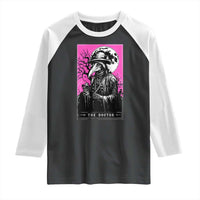 Plague Doctor Tarot Card Raglan Shirt Mysterious Horror Death Occult Satanic - Wonder Print Shop