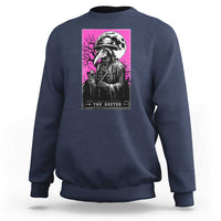 Plague Doctor Tarot Card Sweatshirt Mysterious Horror Death Occult Satanic - Wonder Print Shop