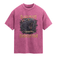 Black Death European Tour Washed Cotton T-Shirt Plague Rat Medieval History Alternative Art