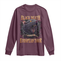 Black Death European Tour Long Sleeve Shirt Plague Rat Medieval History Alternative Art - Wonder Print Shop