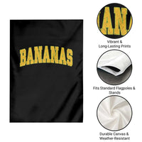 Funny Retro Bananas Garden Flag Vintage Banana Gifts Yellow Varsity - Wonder Print Shop
