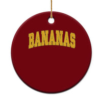 Funny Retro Bananas Ceramic Ornament Vintage Banana Gifts Yellow Varsity - Wonder Print Shop
