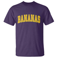 Funny Retro Bananas T Shirt Vintage Banana Gifts Yellow Varsity - Wonder Print Shop
