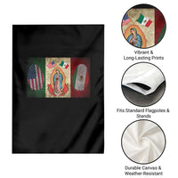 Mexico Flag Garden Flag Virgin Mary Mexican American Patriotic Mexican Roots - Wonder Print Shop