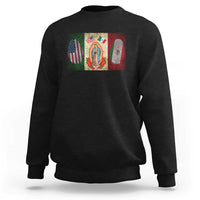 Mexico Flag Sweatshirt Virgin Mary Mexican American Patriotic Mexican Roots - Wonder Print Shop