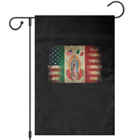 American Mexican Flag Garden Flag Virgin Mary Mexico Heritage Mexican Roots - Wonder Print Shop