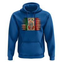 American Mexican Flag Hoodie Virgin Mary Mexico Heritage Mexican Roots - Wonder Print Shop
