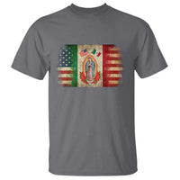 American Mexican Flag T Shirt Virgin Mary Mexico Heritage Mexican Roots - Wonder Print Shop